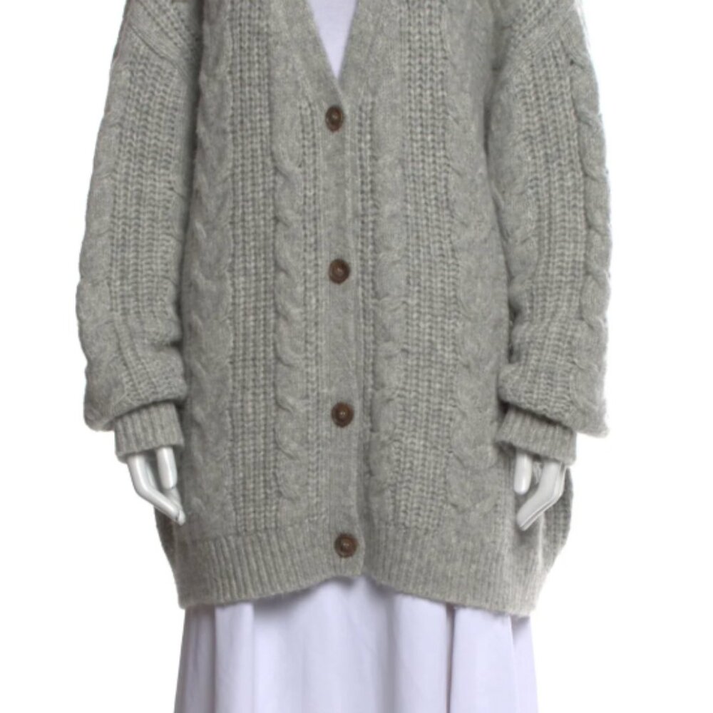 Jenni Kayne cable cardigan, grey, size L